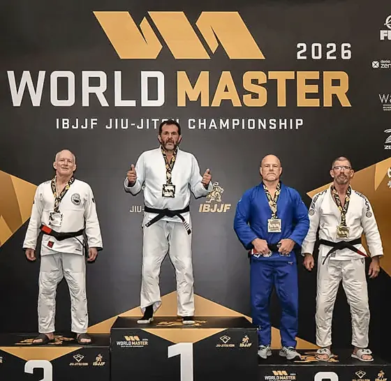 Pódio do World Master IBJJF 2026